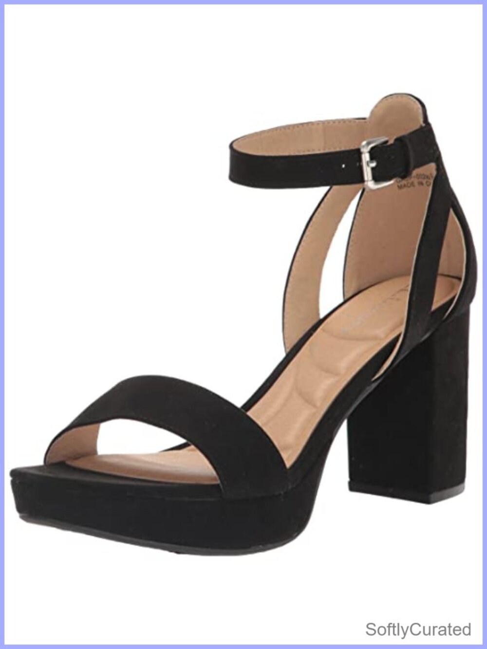 Platform Heeled Sandal Block Heel Ankle Strap Buckle Comfort Dressy